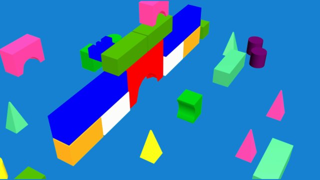 Строим замок из кубиков развивающее видео для детей Build a castle out of blocks - educational video