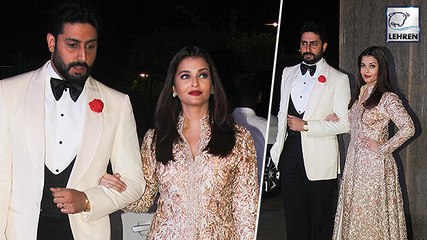 Aishwarya Rai And Abhishek Bachchan Royal Entry At Manish Malhotra Bday Bash