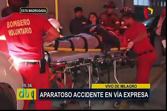 Conductor salva de morir tras chocar auto en Vía Expresa