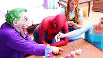 Frozen Elsa & Spiderman Drink From a Toilet Candy Moko vs JOKER PEE ON TOILET Superhero In Real Life