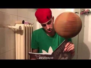 Serbian Basketball Wiz Can Spin a Basketball Anywhere
