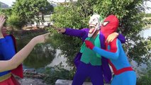 Frozen Elsa fool finger nates SuperGirl rob cake Spiderman vs joker Pranks Funny video not for kids