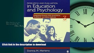 READ Research and Evaluation in Education and Psychology: Integrating Diversity With Quantitative,