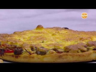 بيتزا ببديل الجبنة | نجلاء الشرشابي