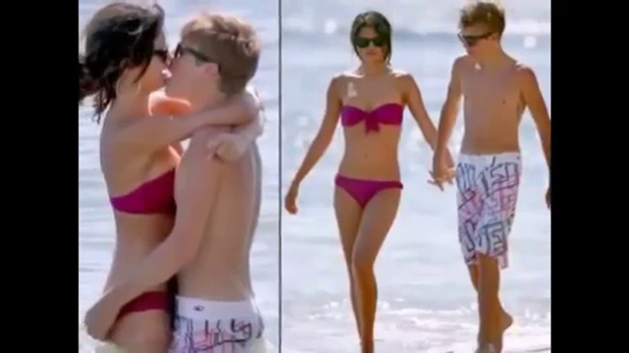 Justin Bieber & Selena Gomez Hot Scenes On the Beach !!!