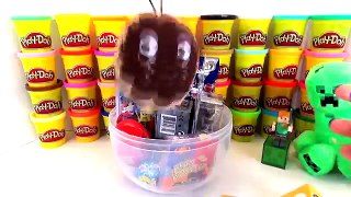 GIANT PLAY DOH SURPRISE EGG COMPILATION MINECRAFT EPISODE