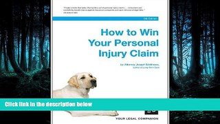 FAVORIT BOOK How to Win Your Personal Injury Claim BOOK ONLINE