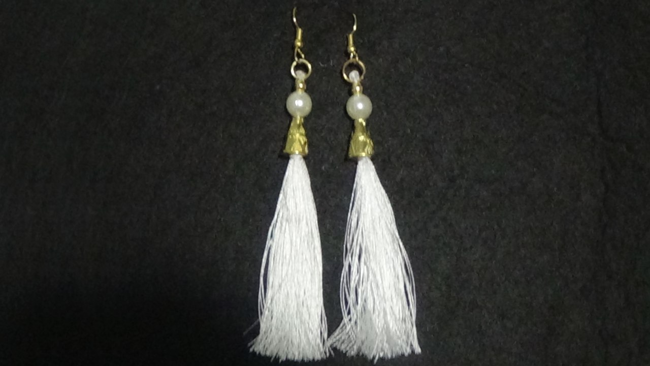 How to make Silk Thread Tassel Earrings