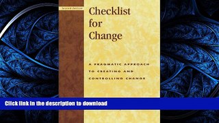 Pre Order Checklist for Change (2nd Edition) Kindle eBooks
