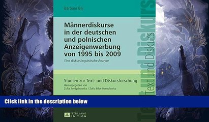 Buy  MÃ¤nnerdiskurse in der deutschen und polnischen Anzeigenwerbung von 1995 bis 2009: Eine