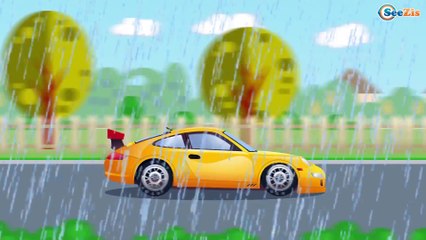 The Red Crane | Construction Trucks & Service Vehicles Cartoon for kids