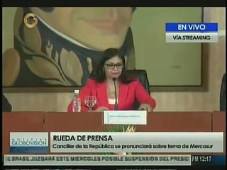 Estas fueron las declaraciones de Delcy Rodríguez sobre la salida de Venezuela del Mercosur