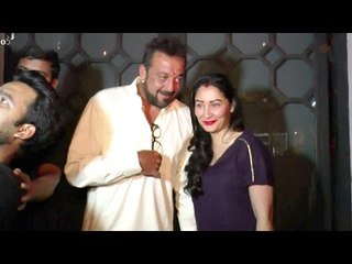 Drunk Sanjay Dutt With Wife Manyata After Karva Chauth Party