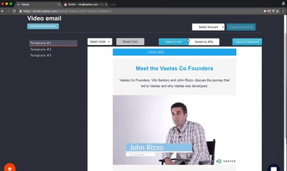 Vaetas Video Deployment Screen