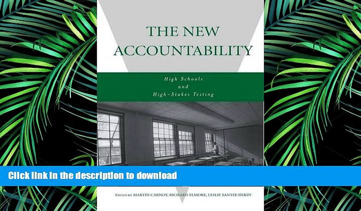 Hardcover The New Accountability: High Schools and High-Stakes Testing Kindle eBooks