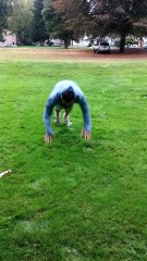 Behind clapping push ups