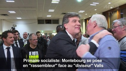 Montebourg se pose en "rassembleur" face au "diviseur" Valls