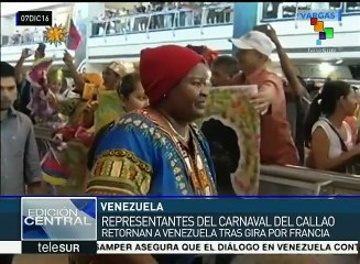 Representantes del carnaval de El Callao regresan a Venezuela