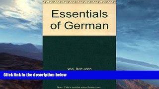 Buy  Essentials of German B.J. Vos  Full Book