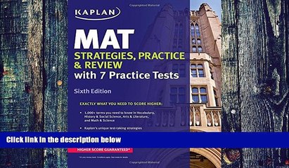 Pre Order MAT Strategies, Practice   Review (Kaplan Test Prep) Kaplan On CD