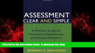 Pre Order Assessment Clear and Simple: A Practical Guide for Institutions, Departments, and