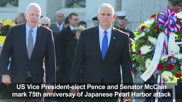 Pence and McCain commemorate 75th anniversary of Pearl Harbor