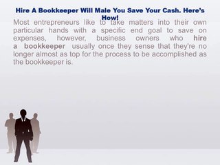 Why Should I Hire Bookkeeper?
