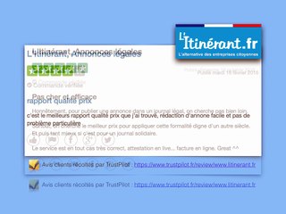 Les annonces légales les moins chères de l'année 2016