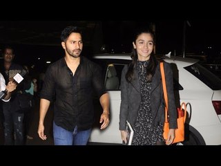 Alia Bhatt & Varun Dhawan Spotted At Mumbai Airport