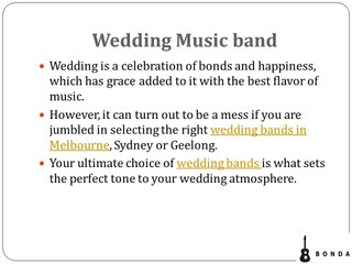 Select The Right Wedding Music Bands To Celebrate The Wedding – Bonda
