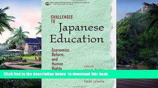 Audiobook Challenges to Japanese Education: Economics, Reform, and Human Rights (International