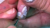 White Flower Nails | DIY French Pink Wedding Nail Art Design Tutorial