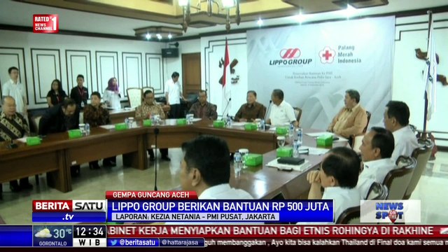 Lippo Group Melalui PMI Berikan Bantuan ke Korban Gempa Aceh