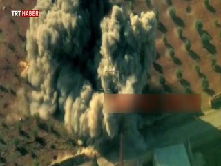 El-Bab'da DEAŞ hedeflerinin vurulma anı