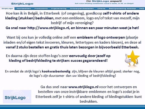 Zelf kleding bedrukken Etterbeek