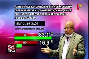 Encuesta 24: 83.1% cree que Carlos Bruce debe ser investigado por pedir resguardo policial para su negocio