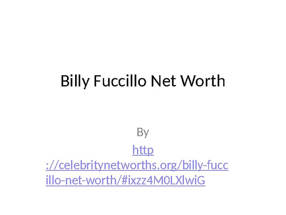 Billy_Fuccillo_Net_Worth