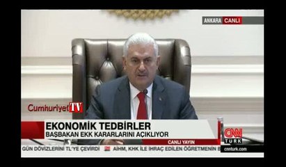 Başbakan Binali Yıldırım ekonomik önlemleri açıkladı