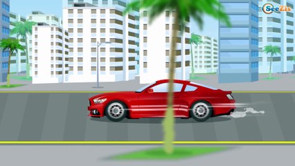 The Police Car and The Tow Truck | Service Vehicles & Construction Trucks Cartoons for children
