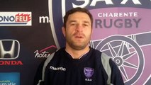 Shalva Sutiashvili, capitaine du SA XV, avant le match contre Narbonne