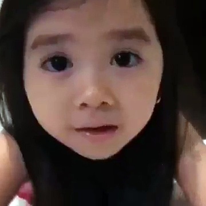 Good Night I Love You By A Small Cute Babby In Arabic And English