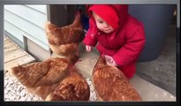 Baby love Chicken - Baby Playing Chicken