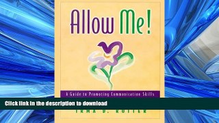 PDF Allow Me!: A Guide to Promoting Communication Skills in Adults with Developmental Delays