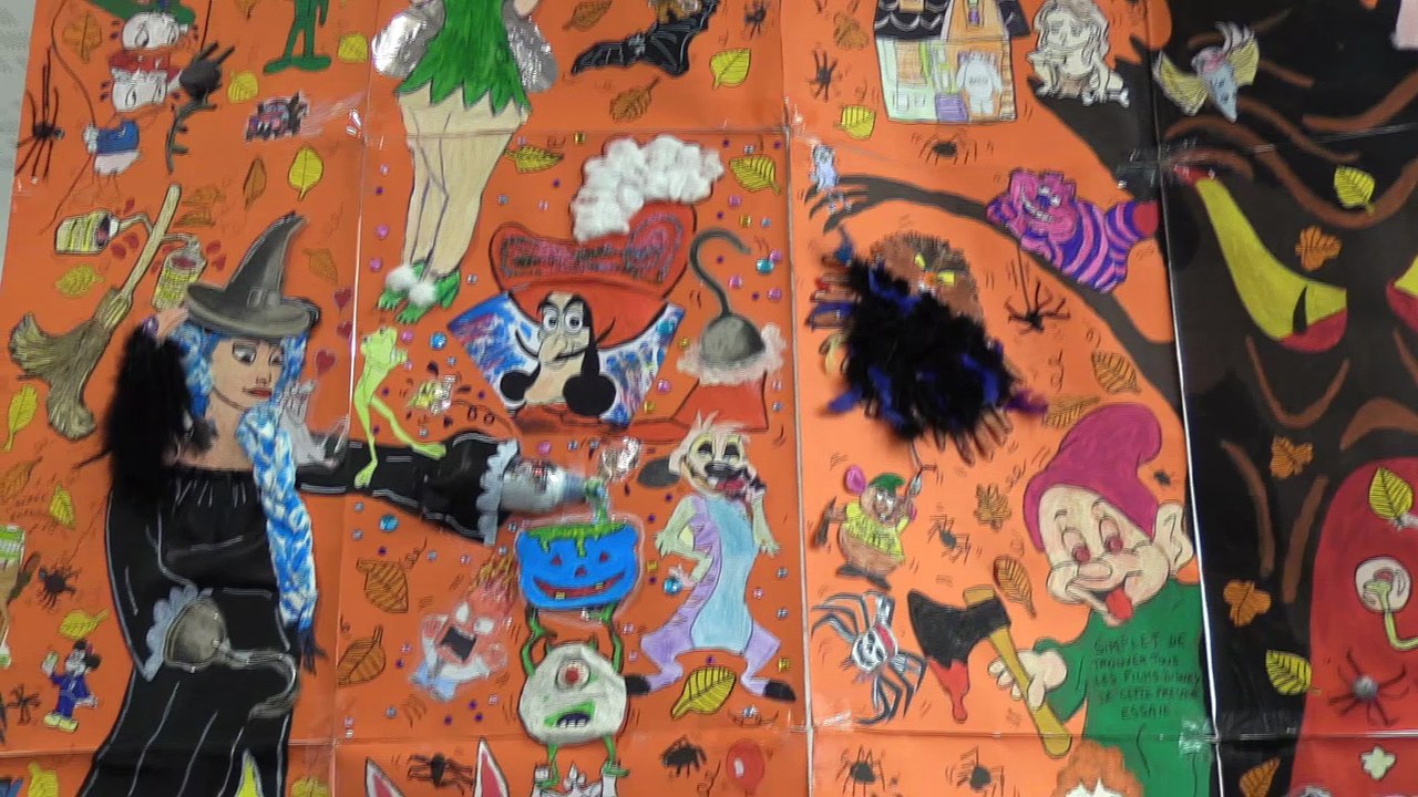 1.500 enfants ont participé à la réalisation de ces œuvres, en espérant partir en voyage scolaire à Disneyland Paris.
