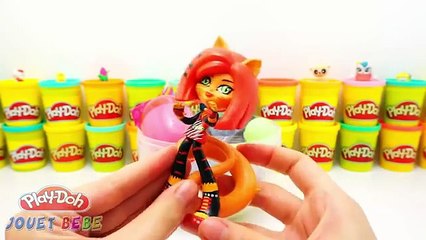 Oeuf Surprise Géant Monster High Pâte à modeler Play Doh, Hello Kitty Moshi Monsters