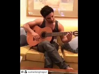 Sushant Singh Rajput Playing Guitar Between Interviews