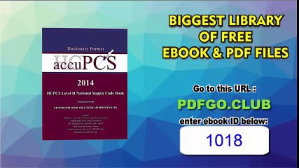 2014 Accupcs HCPCS Level II National Supply Code Book An