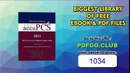 AccuPCS Level II National Supply Code Book 2012 Paperback – November 10, 2011