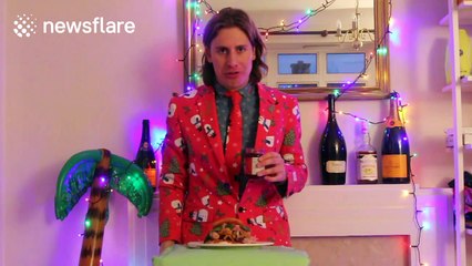 British YouTuber squeezes full three-course menu into sandwich to make the 'Ultimate Christmas Sarnie'