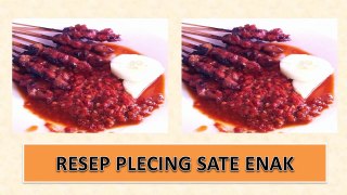 RESEP PLECING SATE ENAK